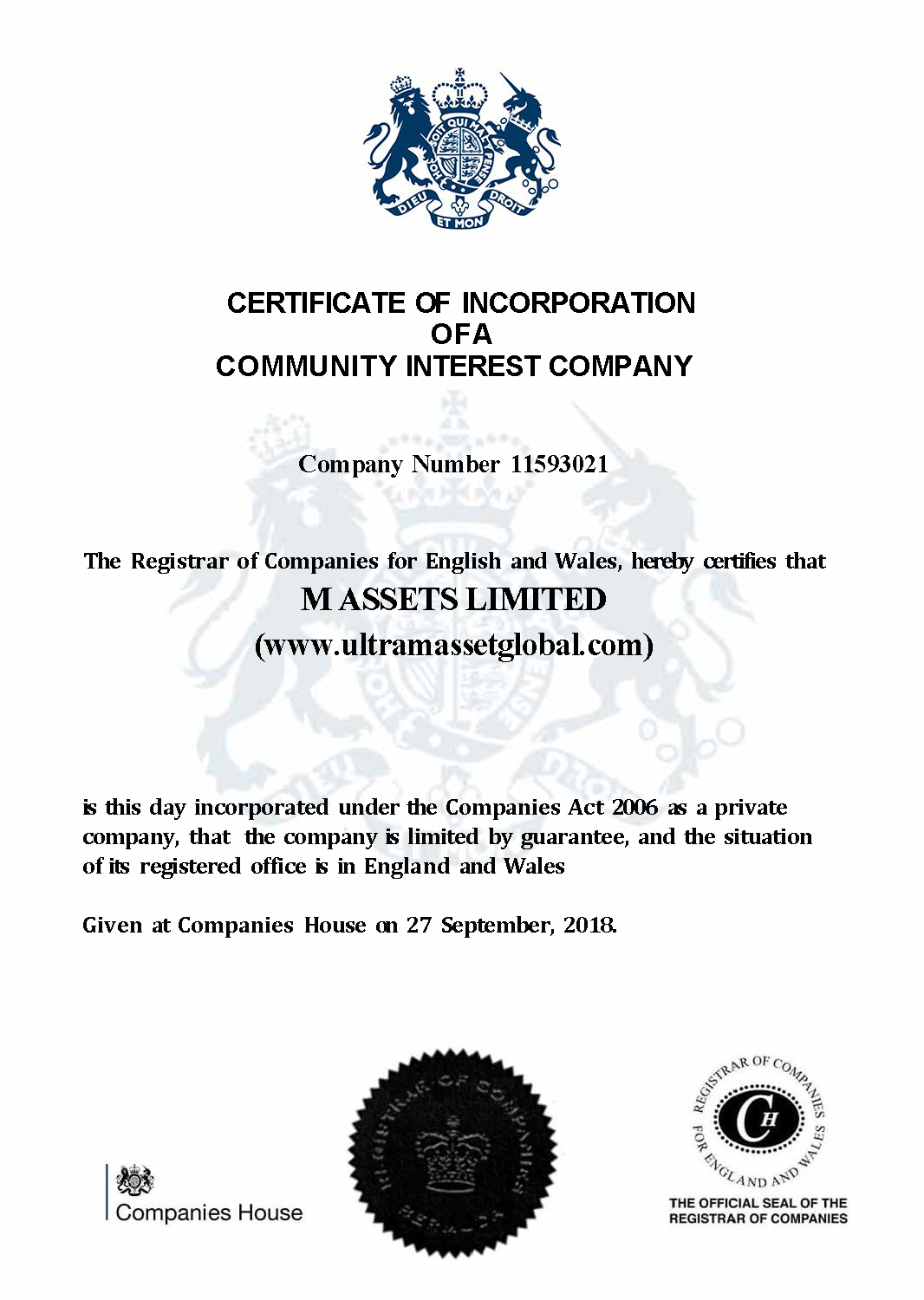 Certificate